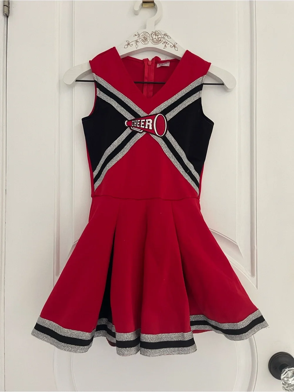 Spirit Red and Black Cheer Costume for Kids Size M